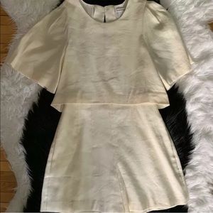 Club Monaco ivory cream batwing romper one-piece 4